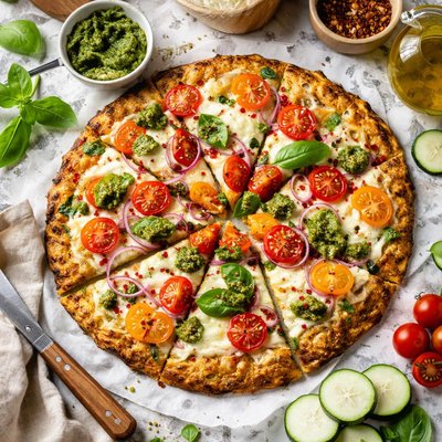 Image of Zucchini Crust Pizza