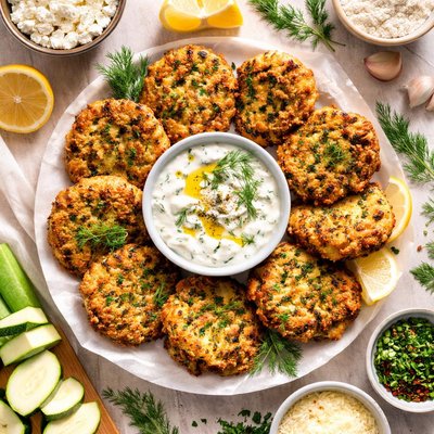 Image of Zucchini Fritters Kolokithopitta