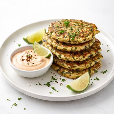 Image of Zucchini Fritters with Chili Lime Mayo