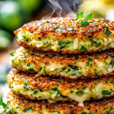 Image of Zucchini Fritters with Thyme and Cheese