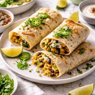 Image of Zucchini Green Chili Cheese Burritos