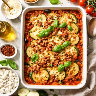 Image of Zucchini Lasagna Casserole No Pasta