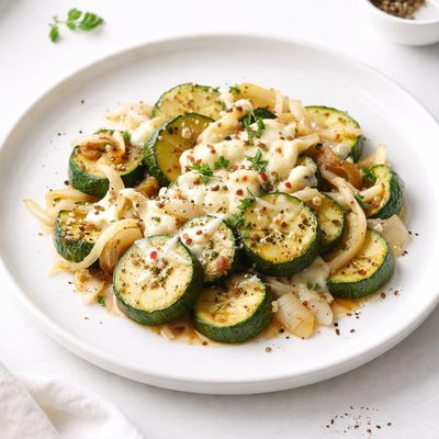 Image of Zucchini Onions with Mozzarella Cheese