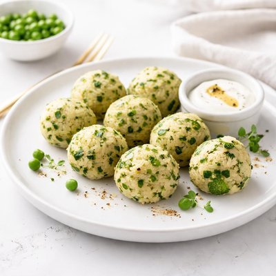 Image of Zucchini Pea and Rice Balls Baby Finger Food