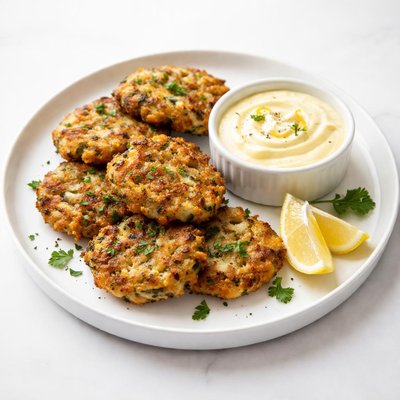 Image of Zucchini Puffs with Lemon Aioli