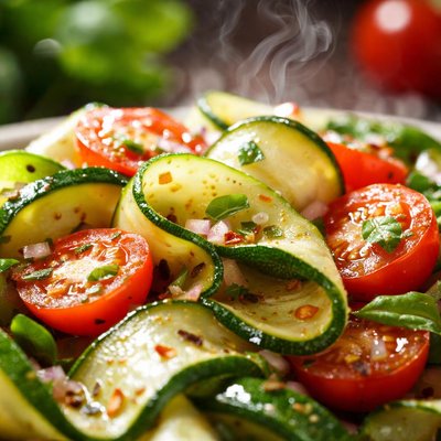 Image of Zucchini Salad with Tomatoes