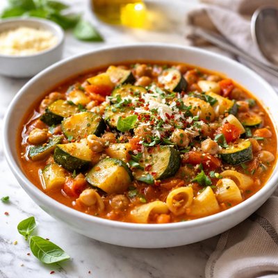 Image of Zucchini Stew with Pasta