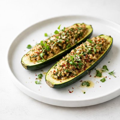 Image of Zucchini Stuffed with Herbs