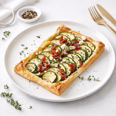 Image of Zucchini Tarte with Bacon