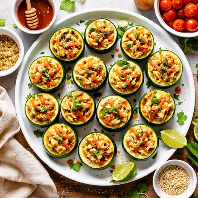 Image of Zucchini Tilapia Cups with Honey Sriracha Drizzle Rsc