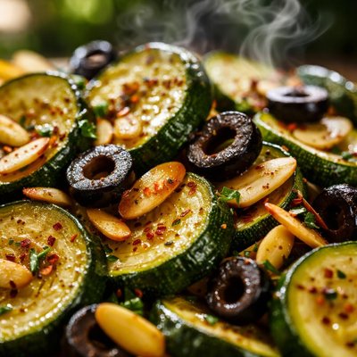 Image of Zucchini with Almonds and Olives