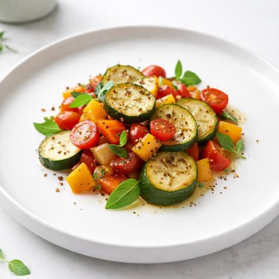 Image of Zucchini with Bell Pepper and Tomato