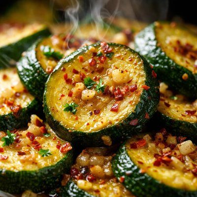 Image of Zucchini with Garlic and Dried Crushed Red Pepper