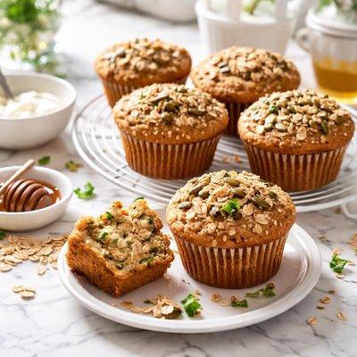 Image of Zucchini Yogurt Multigrain Muffins