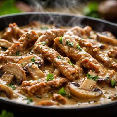 Image of Zurcher Geschnetzeltes Zurich Style Veal Strips in Cream Sauce