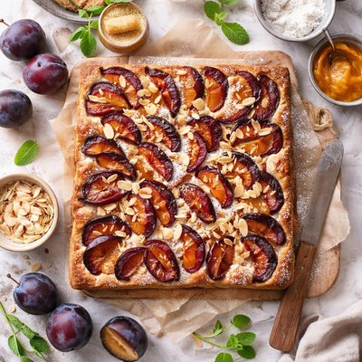 Image of Zwetschgenkuchen Plum Cake