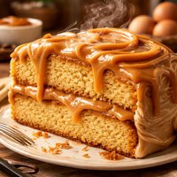 1 2 3 4 Cake with Caramel Icing