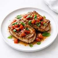 20 Minute Tomato Basil Pork Chops