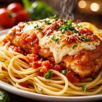 20 Minutes Chicken Parmesan with Spaghetti