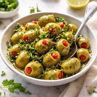 2 Day Herb Marinated Pimiento Stuffed Olives