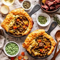 30 Minute Beef Pot Pie for 2