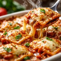 30 Minute Cheesy Baked Ravioli