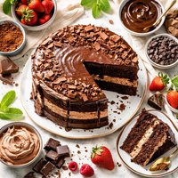 3 Layer Chocolate Cake with Chocolate Mousse Filling Gluten Fre