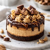 4 Inch Chocolate Peanut Butter Cheesecake