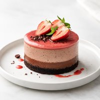 4 Inch Strawberry Chocolate Cheesecake