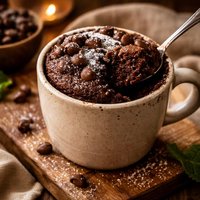 5 Minute Wacky Vegan Microwave Chocolate Cake for One