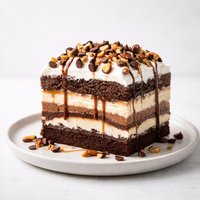 7 Layer Brownie Ice Cream Cake