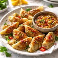 A 1 Pot Stickers with Chili Pineapple Dipping Sauce A1