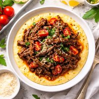 A 1 Slow Roasted Shredded Steak with Polenta A1