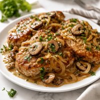 A Healthier Smothered Pork Chops Mushrooms and Onions