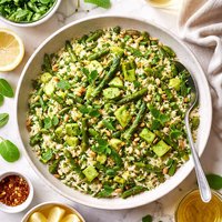 A Pilaf of Asparagus Broad Beans and Mint