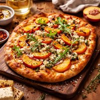 Aarsis Ultimate Peach and Goat Cheese Pizza