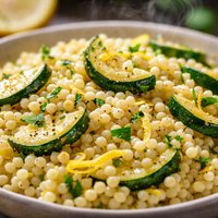 Acini Di Pepe with Lemon Butter and Zucchini