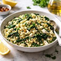 Acini Di Pepe with Spinach and Feta