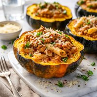 Acorn Squash Stuffed with Italian Sausage Penne
