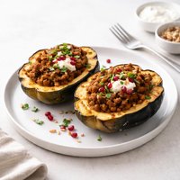 Acorn Squash Stuffed with Lamb Curry