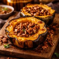 Acorn Squash with Butter Pecan Sauce