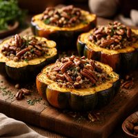 Acorn Squash with Filberts or Pecans
