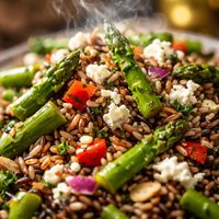 Addicting Wild Rice Asparagus Salad