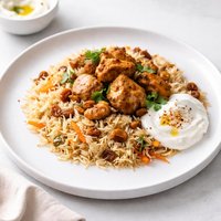 Afghan Rice Pilaf with Chicken and Yogurt Bor Pilau