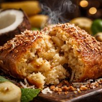 African Banana Coconut Bake