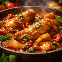 African Chicken Curry in Rich Palm Oil
