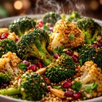 African Spiced Broccoli and Cauliflower Salad