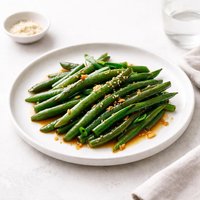 Al Dente Green Beans in Soy Garlic Sauce