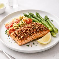 Alaska Salmon Bake with Pecan Crunch Coating