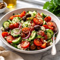 Albanian Tomato Cucumber Salad